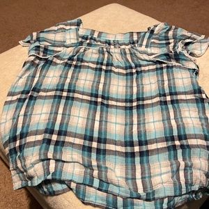 St. John’s be extra-large blouse, blue plaid